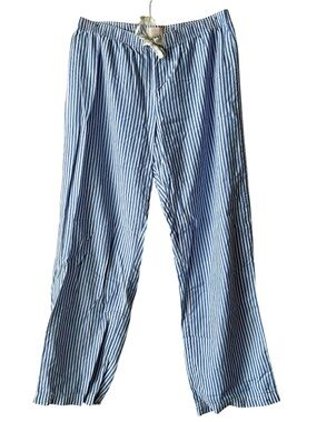 Love by Gap Pajama Pants Blue White Stripe Elastic Waist Tie Lightweight XSmall